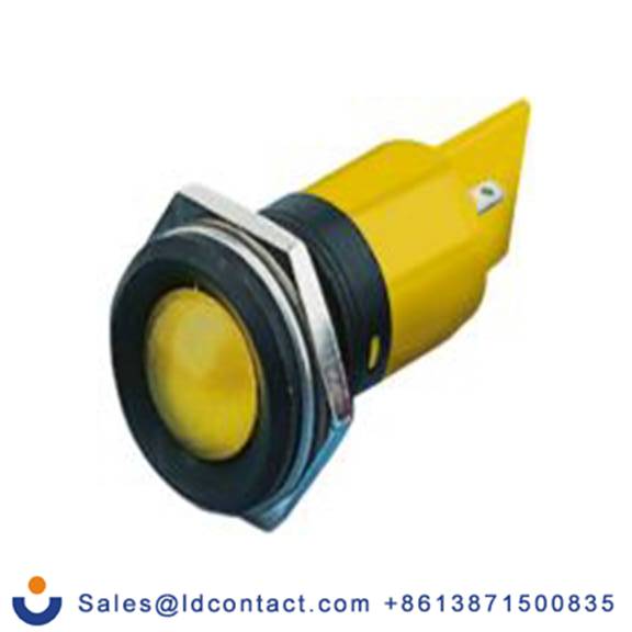 RS PRO 211-998  黄色 面板安装指示器, 24 V ac/dc 焊接片端接, 凸型边框