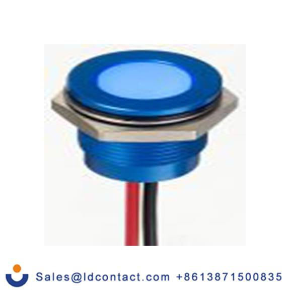 RS PRO 111-6578  蓝色 面板安装指示器, 24 V dc 导线端接, 平齐边框, 蓝色边框, IP40