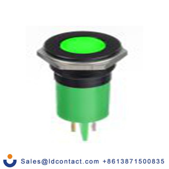 RS PRO 124-6404  绿色 面板安装指示器, 12 V dc 焊片端接, 平齐边框, IP40