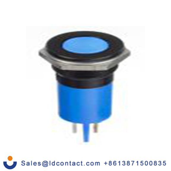 RS PRO 124-6416  蓝色 面板安装指示器, 12 V dc 焊片端接, 平齐边框, IP40