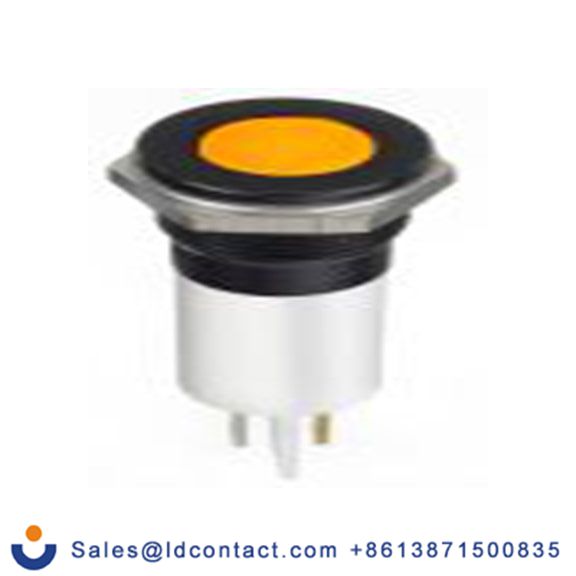 RS PRO 124-6423  橙色 面板安装指示器, 24 V dc 焊片端接, 平齐边框, IP40