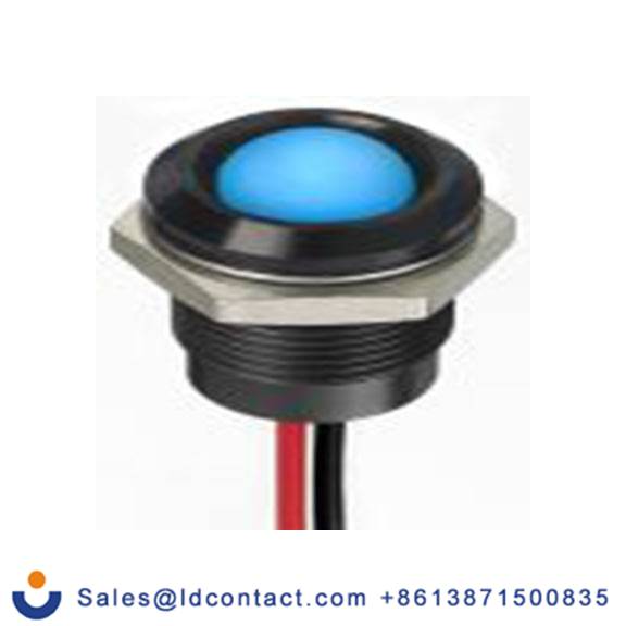 RS PRO 130-2276  蓝色 面板安装指示器, 12 V dc 导线端接, 凸型边框, IP40