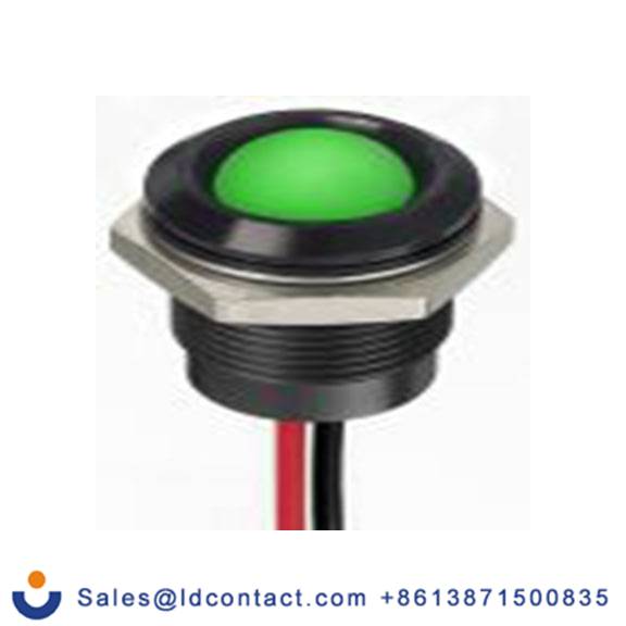 RS PRO 130-2286  绿色 面板安装指示器, 220 V ac 导线端接, 凸型边框, IP40