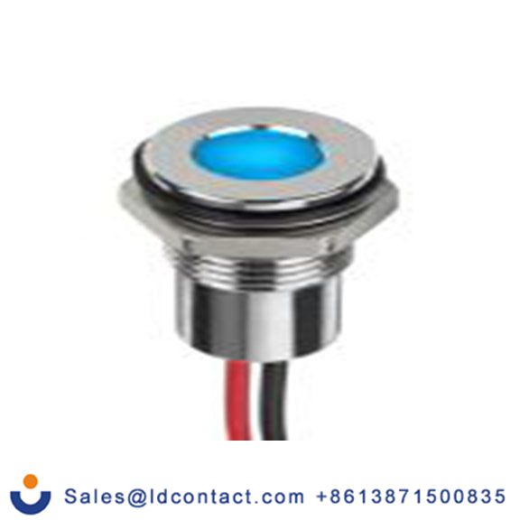 RS PRO 132-9126  蓝色 面板安装指示器, 24 V dc 导线端接, 平齐边框, 银色边框, IP40