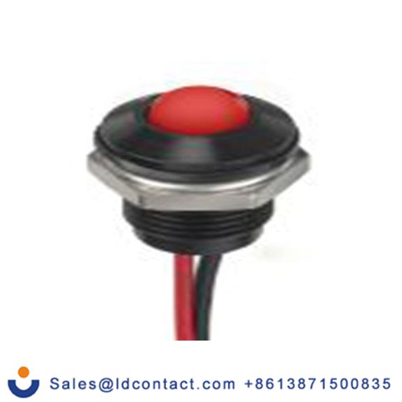 RS PRO 132-9133  红色 面板安装指示器, 12 V dc 导线端接, 凸型边框, IP40