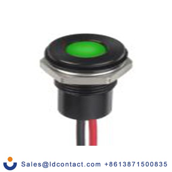 RS PRO 132-9149  绿色 面板安装指示器, 12 V dc 导线端接, 平齐边框, IP40