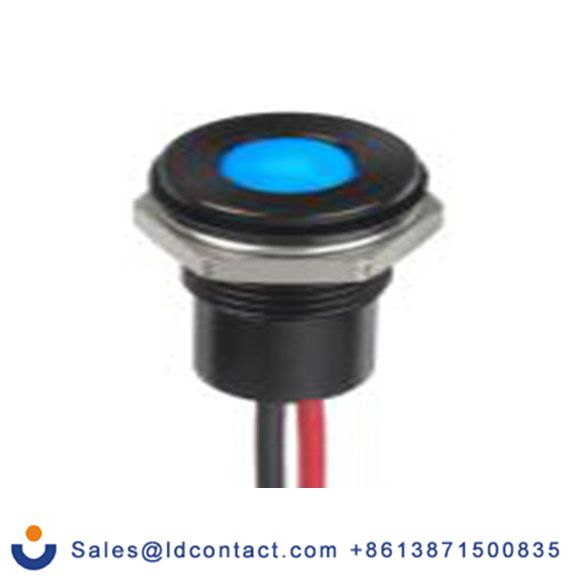 RS PRO 132-9151  蓝色 面板安装指示器, 12 V dc 导线端接, 平齐边框, IP40