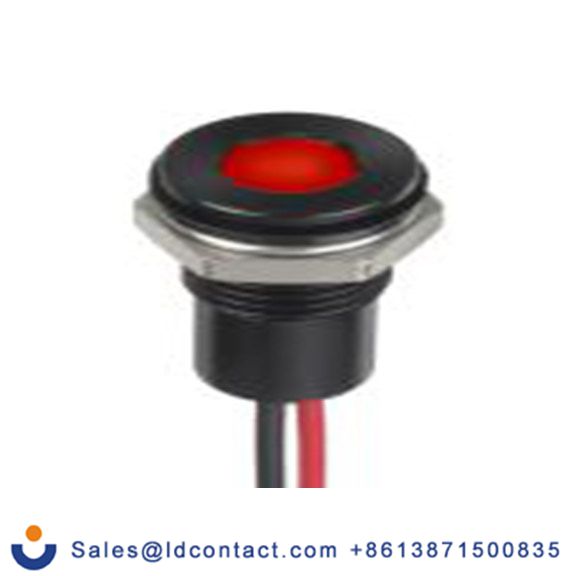 RS PRO 132-9153  红色 面板安装指示器, 24 V dc 导线端接, 平齐边框, IP40