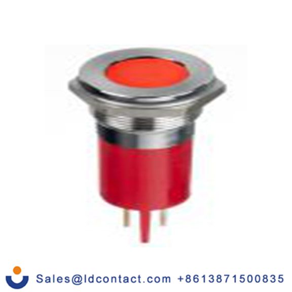 RS PRO 134-5552  红色 面板安装指示器, 24 V dc 焊片端接, 平齐边框, 银色边框, IP40