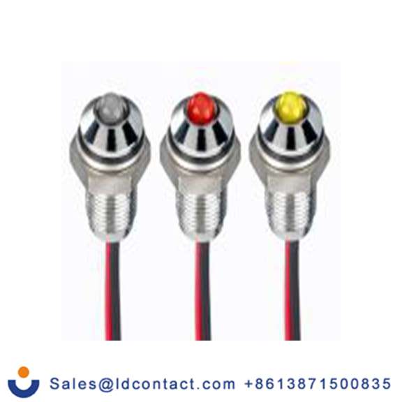 RS PRO 171-3769  红色 面板安装指示器, 21.6 V dc, 26.4 V dc 导线端接, 凸型边框, 银色边框, IP40