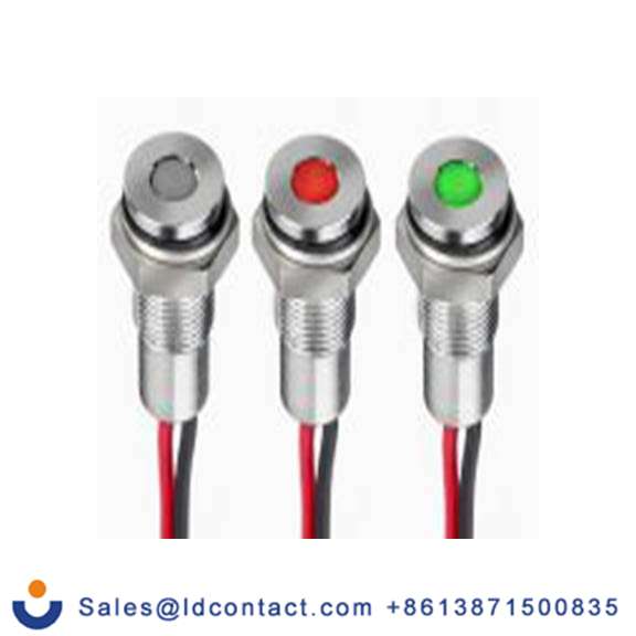 RS PRO 171-3792  红色 面板安装指示器, 21.6 V dc, 26.4 V dc 导线端接, 平齐边框, 银色边框, IP40