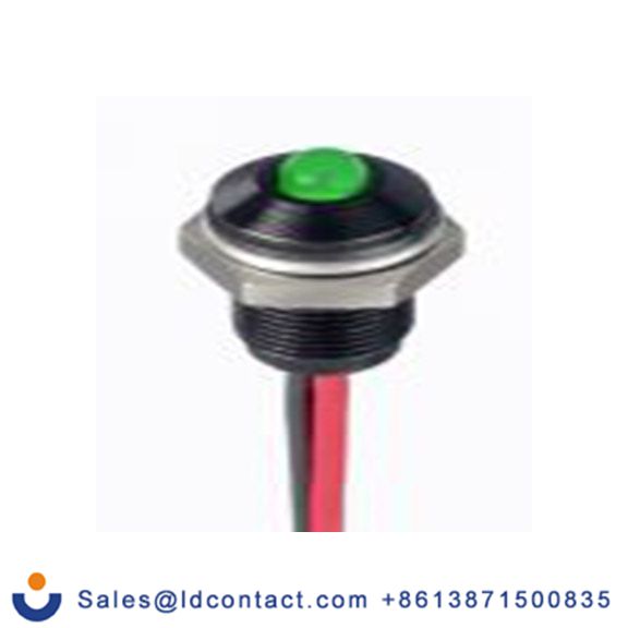 RS PRO 171-3801  绿色 面板安装指示器, 10.8 V dc, 13.2 V dc 导线端接, 凸型边框, IP40