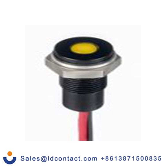 RS PRO 171-3831  黄色 面板安装指示器, 21.6 V dc, 26.4 V dc 导线端接, 平齐边框, IP40