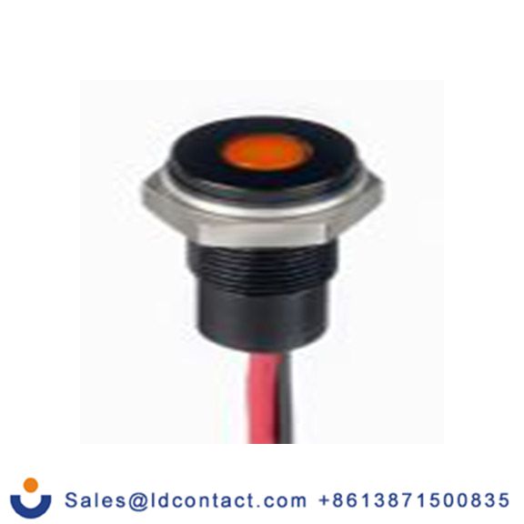 RS PRO 171-3834  橙色 面板安装指示器, 21.6 V dc, 26.4 V dc 导线端接, 平齐边框, IP40