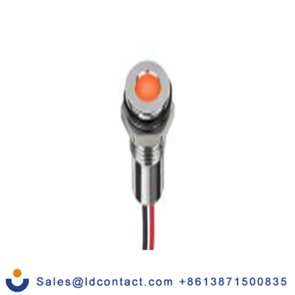 RS PRO 220-8943  面板安装 LED 橙色 面板安装指示器, 电线端接, IP40 12V dc 8 mm
