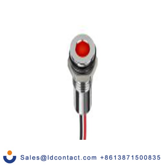 RS PRO 220-8971  面板安装 LED 红色 面板安装指示器, 电线端接, IP40 12V dc 8 mm