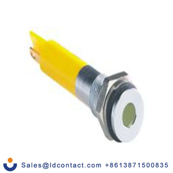 RS PRO 700-1586  黄色 面板安装指示器, 24 V dc 焊接片端接, 平齐边框, 银色边框, IP40