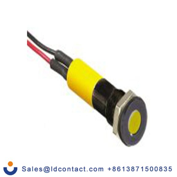 RS PRO 700-1867  黄色 面板安装指示器, 12 V dc 导线端接, 平齐边框, IP40