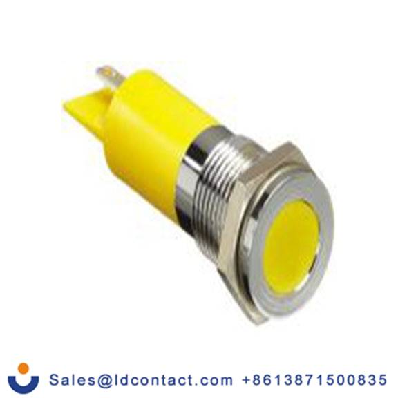 RS PRO 703-9042  黄色 面板安装指示器, 36 V dc, 6 V dc 焊接片端接, 平齐边框, 银色边框, IP40