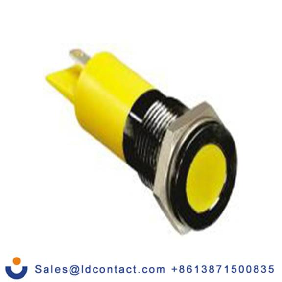 RS PRO 848-4585  黄色 面板安装指示器, 110 V ac 焊片端接, 平齐边框, IP40