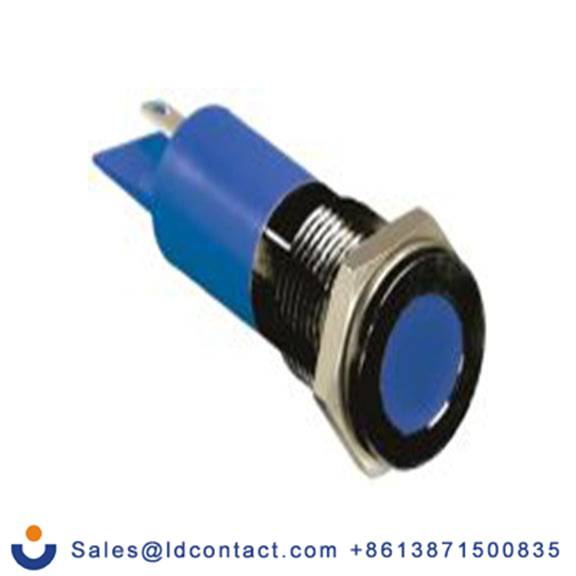 RS PRO 848-4588  蓝色 面板安装指示器, 110 V ac 焊片端接, 平齐边框, IP40