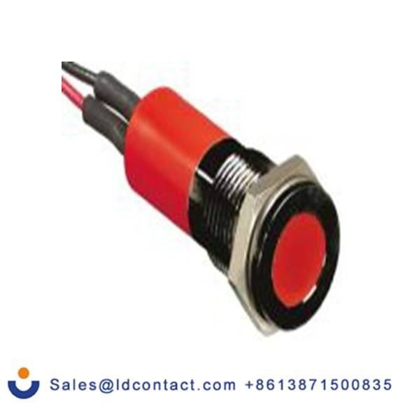 RS PRO 703-8989  红色 面板安装指示器, 12 V dc 导线端接, 平齐边框, IP40