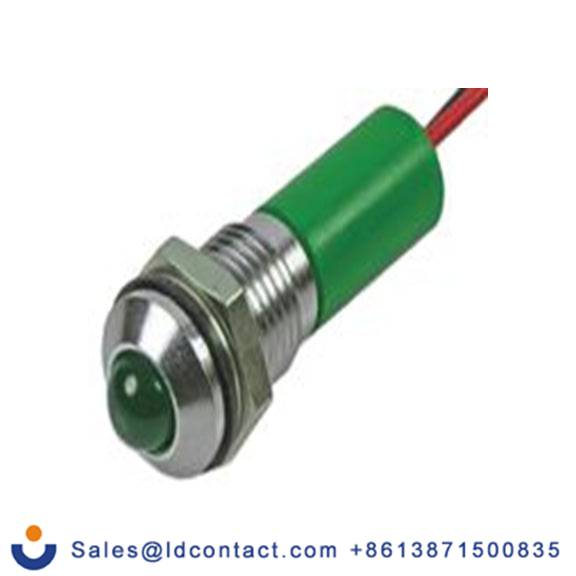 RS PRO 723-9479  绿色 面板安装指示器, 24 V dc 导线端接, 凸型边框, 银色边框, IP40