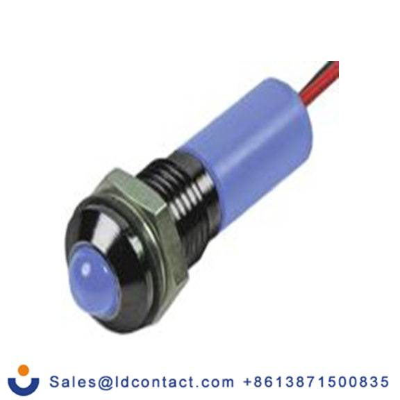 RS PRO 723-9407 蓝色LED面板指示灯, 2V 直流, 20mA, Φ8mm安装孔, 引线端接, 凸型边框, IP67