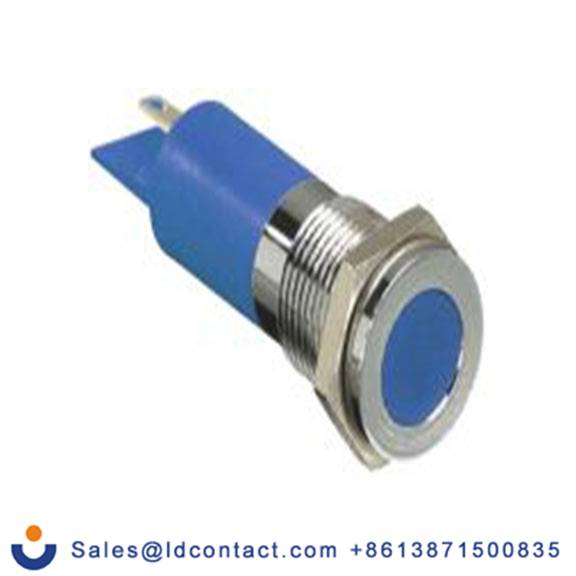 RS PRO 848-4566  蓝色 面板安装指示器, 110 V ac 焊片端接, 平齐边框, 银色边框, IP40