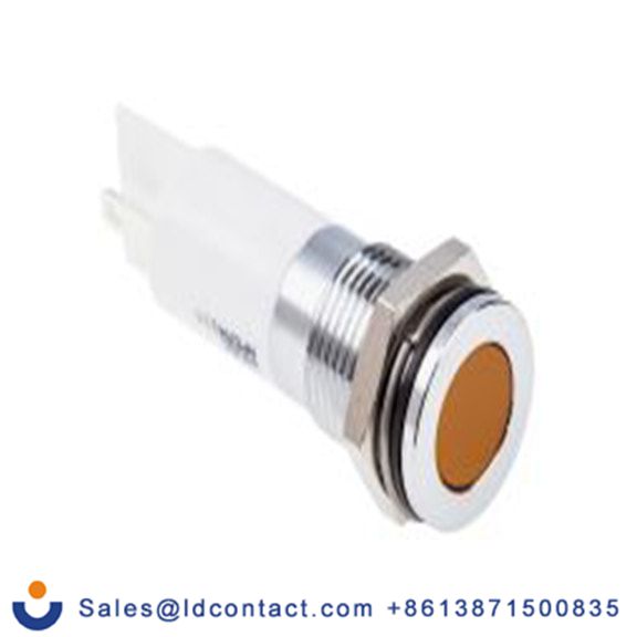 RS PRO 848-4649  橙色 面板安装指示器, 220 V ac 焊片端接, 平齐边框, 银色边框, IP40