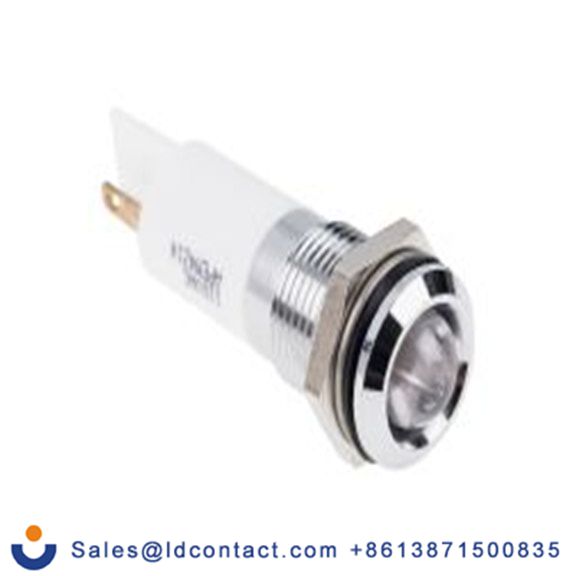 RS PRO 848-4535  白色 面板安装指示器, 110 V ac 焊片端接, 凸型边框, 银色边框, IP40