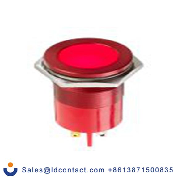 RS PRO 898-7699  红色 面板安装指示器, 220 V ac 焊片端接, 平齐边框, 红色边框, IP40