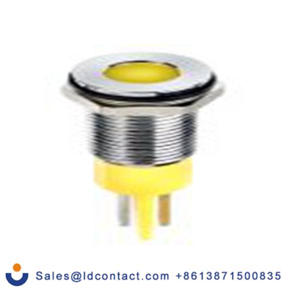 RS PRO 913-8719  黄色 面板安装指示器, 24 V dc 焊片端接, 平齐边框, 银色边框, IP40