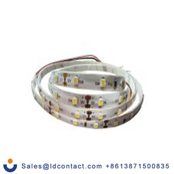 RS PRO 558-393  白色 柔性 灯带, 12 V dc, IP54, 3200k, 1000 mm长x8 mm宽, 60个LED/米, 16.6 mm间距, 3528系列