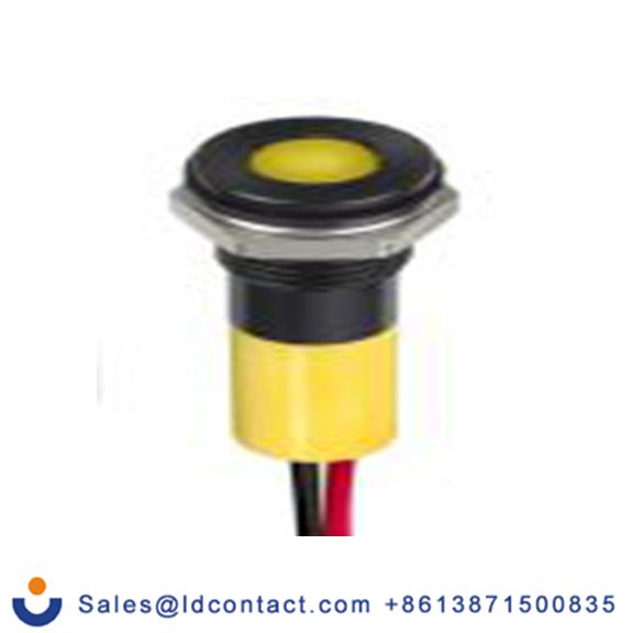 RS PRO 249-4315  指示器 鲜黄色 面板安装指示器, 电线端接, IP40 12V dc 8 mm, Q8系列