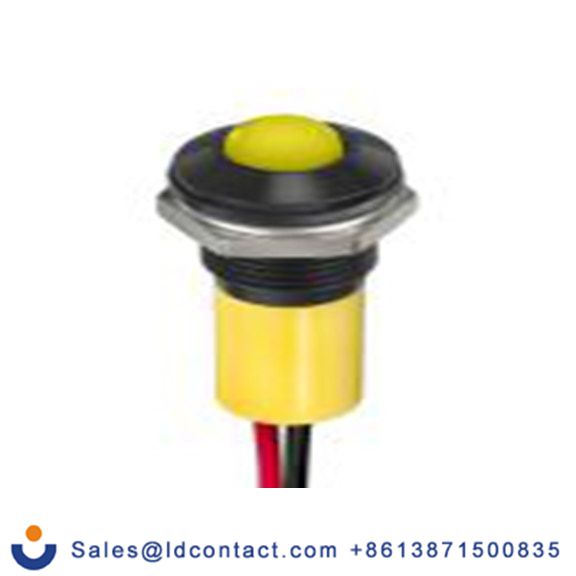 RS PRO 249-4336  指示器 鲜黄色 面板安装指示器, 电线端接, IP40 12V dc 8 mm, Q8系列