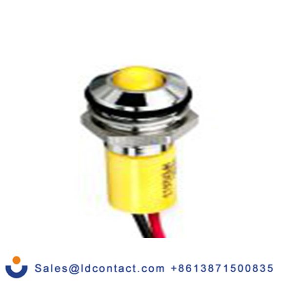 RS PRO 249-4345  指示器 鲜黄色 面板安装指示器, 电线端接, IP40 2V dc 8 mm, Q8系列