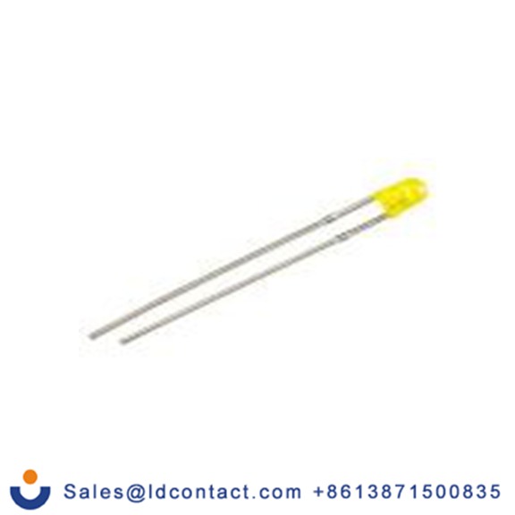 RS PRO 254-5706  2.6 V 通孔 LED, 黄色, 3 mm, 2针, 588 nm