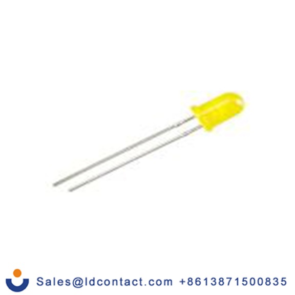 RS PRO 254-5720  2.6 V 通孔 LED, 黄色, 5 mm, 2针, 588 nm