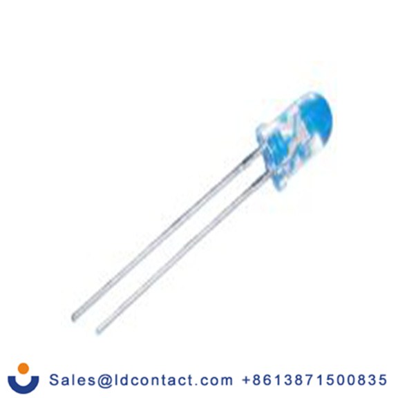 RS PRO 254-5722  3.4 V 通孔 LED, 白色, 5 mm, 1个LED, 2针