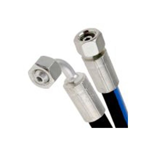 RS PRO,110-2220,高压胶管总成 合成橡胶 钢丝胶管, 758 mm总长, 330 bar最大压力, 9.53 mm内径