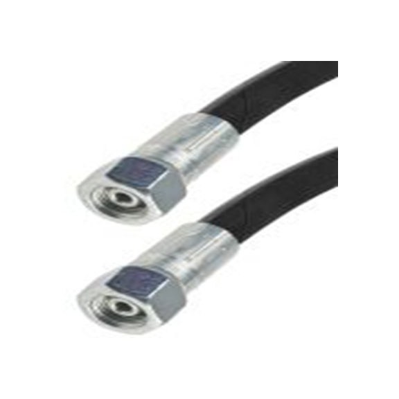 RS PRO,110-2241,高压胶管总成 尼龙 钢丝胶管, 500 mm总长, 210 bar最大压力, 6.35 mm内径