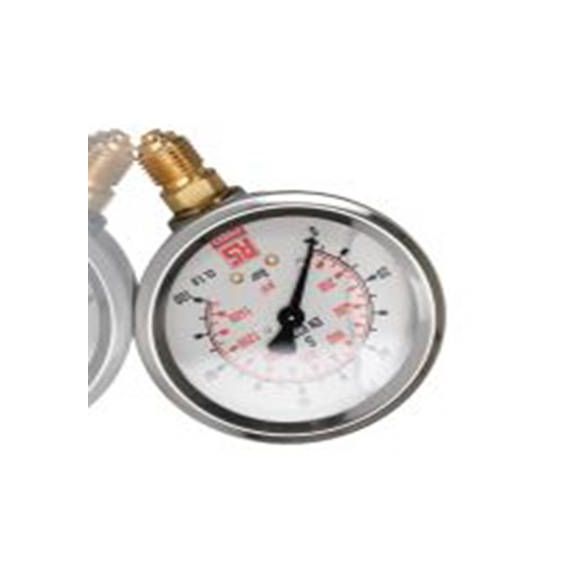 RS PRO,231-0194,G 型 压力表 0 bar 63 mm 100 bar, G 1/4接口, 不锈钢表壳, ±1.6 %精度