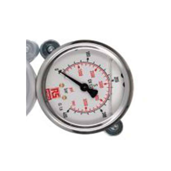RS PRO,231-0197,G 型 压力表 0 bar 63 mm 400 bar, G 1/4接口, 不锈钢表壳, ±1.6 %精度