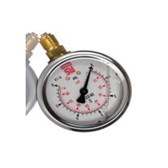 RS PRO,231-0199,G 型 压力表 0 bar 63 mm 6 bar, G 1/4接口, 不锈钢表壳, ±1.6 %精度