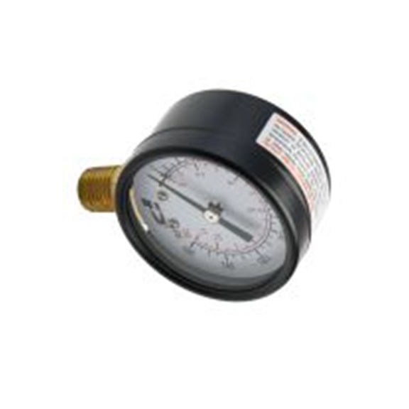 RS PRO,235-1294,1/4″BSP 压力表 0 psi 50 mm 160 psi, BSP 1/4 in接口, 钢表壳