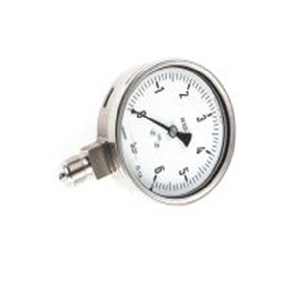 RS PRO,258-2368,压力表 0 bar 6 bar, G 1/2接口, 不锈钢表壳, ±1 %精度, 7094893系列