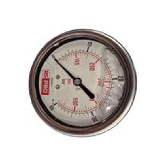 RS PRO,179-977,1/4″BSP 压力表 0 bar 63 mm 40 bar, BSP 1/4 in接口, 不锈钢表壳, RS 1.10.3系列