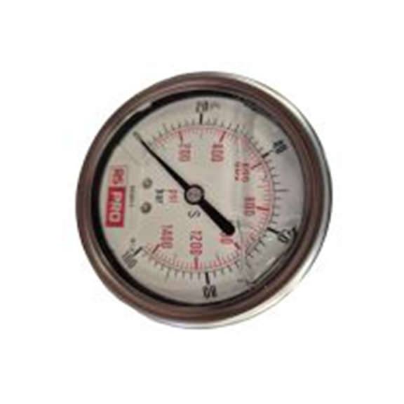 RS PRO,179-978,1/4″BSP 压力表 0 bar 63 mm 100 bar, BSP 1/4 in接口, 不锈钢表壳, RS 1.10.3系列