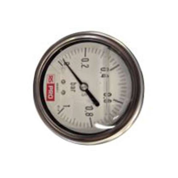 RS PRO,179-988,1/4″BSP 压力表 0 bar 63 mm 1 bar, BSP 1/4 in接口, 不锈钢表壳, RS 1.10.3系列